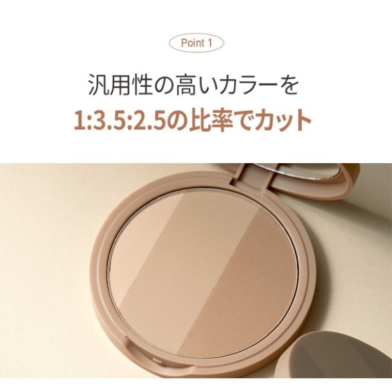 [MQNY] MACQUEEN NEW YORK Fake Up 3-Color Shading & Brush Set 9g Contour Shading Natural Finish Nose Shadow Face Shadow Suitable for Warm and Cool