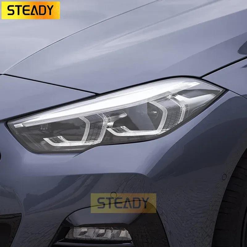 Car Headlight Protective Film Front Light Transparent Black TPU Sticker For BMW 2 Series F44 Gran Coupe M235i 220d Accessories