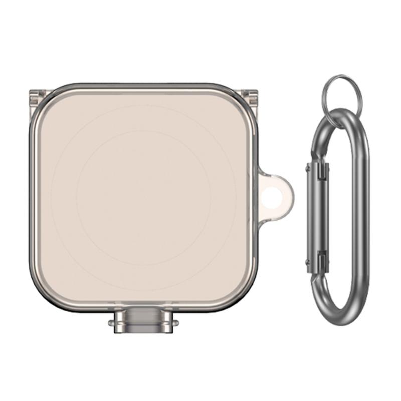 

Clear Flexible Case with Carabiner Protector Cover for Rings Charger Shell Dustproof Charging Case Cover 1
