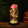 Gold leaf rose simulation immortal flower, direct supply, glass lampshade Qixi Festival Valentine's Day creative gift