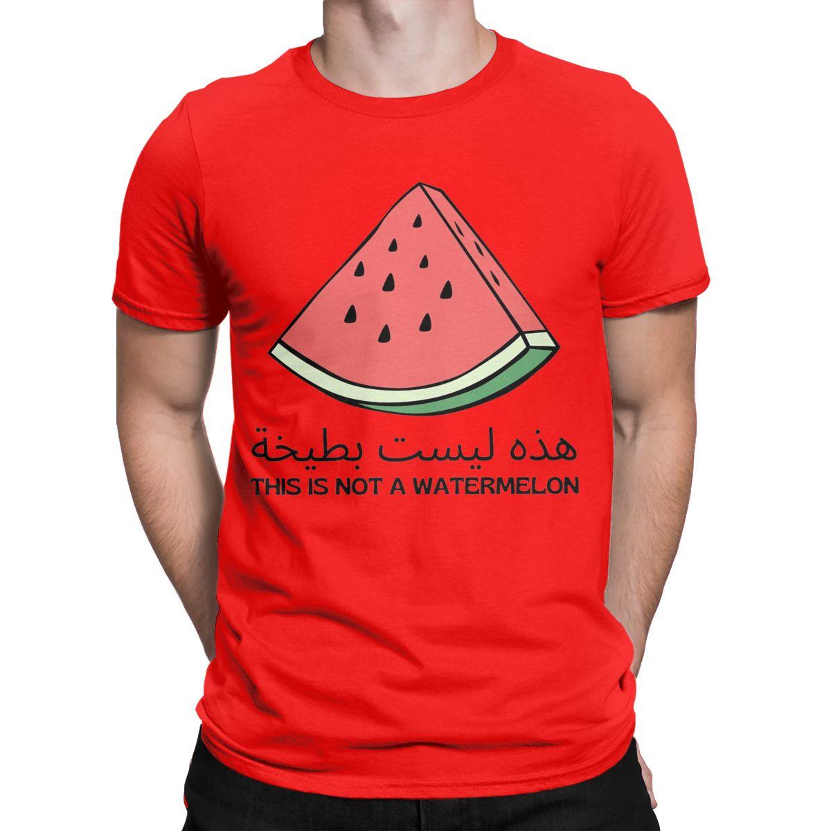 Vintage Palestine Palestinian This Is Not A Watermelon TShirts for Men O Neck 100 Cotton T Shirt Short Sleeve Tees Tops S