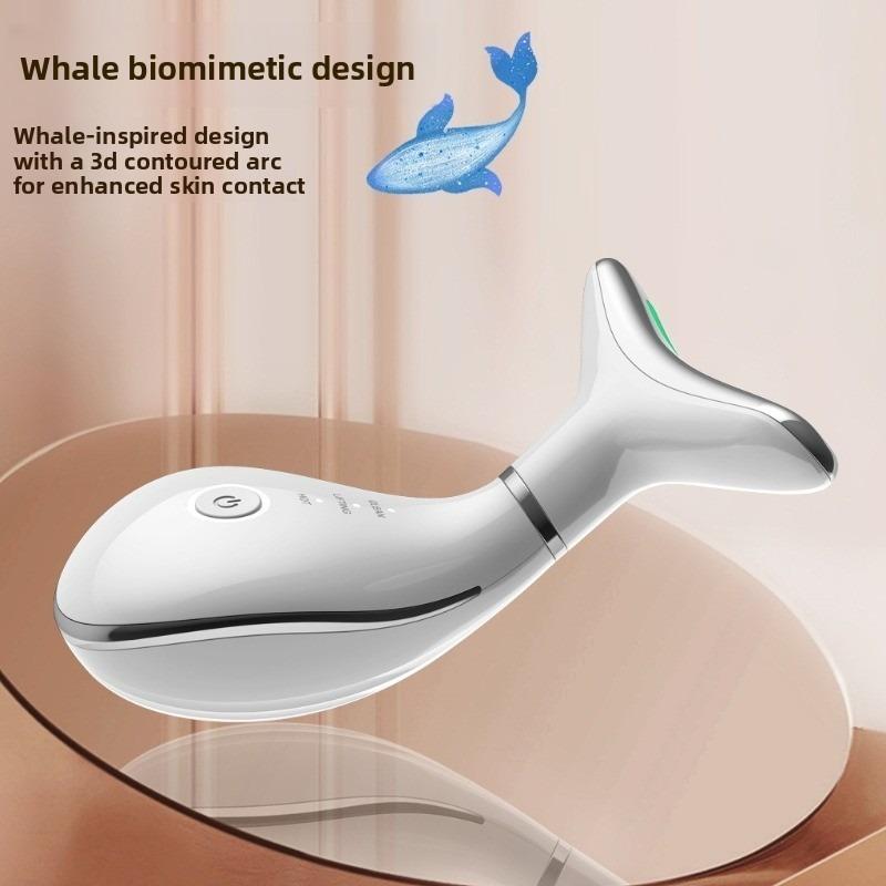 EMS Microcurrent Neck Beauty Device Color Light Skin Tightening Massage Instrument Home Care Tool for Reducing Neck Wrinkles