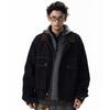 Mens Oversized Washed Denim Jacket Casual Workwear Style Fall 2026 Loose Fit Black