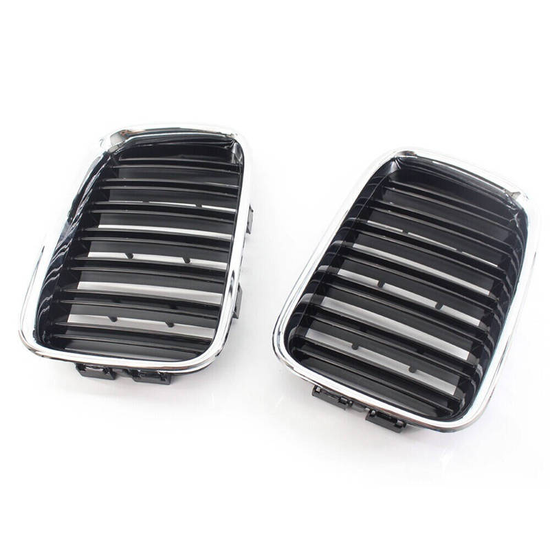 1 Pair Front Hood Bumper Kidney Grilles Grill Chrome for BMW 3-Series E36 Sedan Coupe Touring 1990-1996 51138122237 51138122238