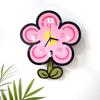 Simple and Creative Cartoon Flower Clock, Silent Wall Clock for Living Room and Dining Room, Cute Clock