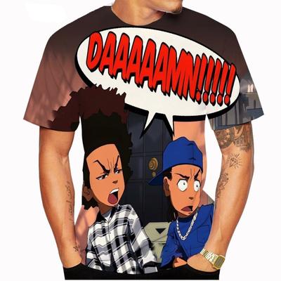 Letnia nowa unisex modna koszulka z krótkim rękawem Craig Smokey x Boondocks Huey Riley z nadrukiem 3D casualowa koszulka Dziecięce Góry 100-6XL