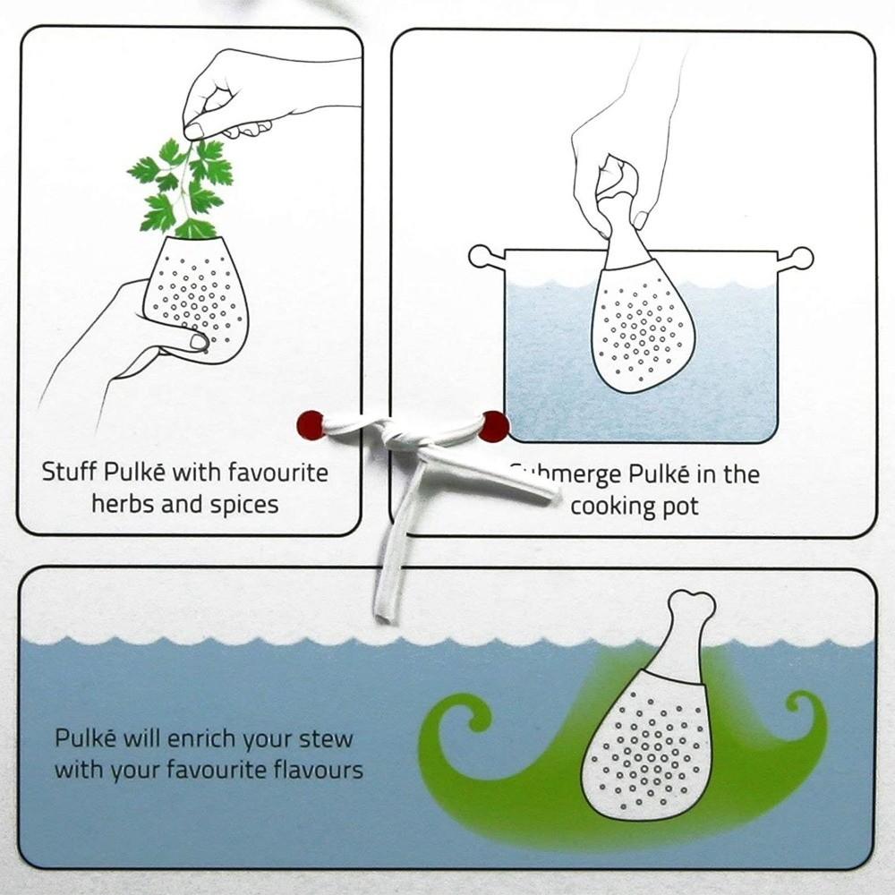 Reusable Chicken Leg Spice Filter Silicone Soup Making Filter Food Preparation