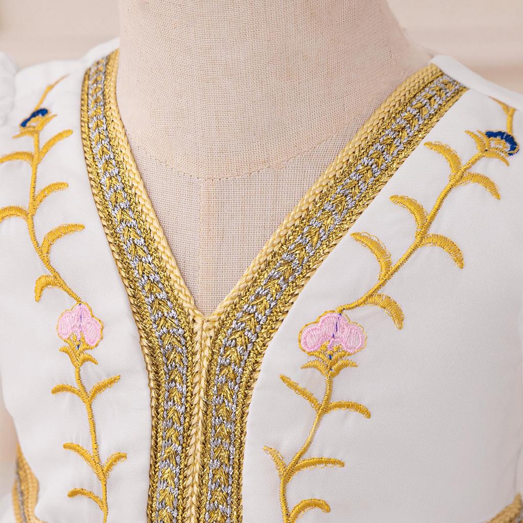 Embroidered Lace Formal Gown for Middle Eastern Girls - Princess Banquet & Evening Dress