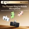 Portable Wireless Lavalier Lapel Microphone Dual-Microphone Plug and Play Mobile Phone Mic AI Noise Reduction for Vlog Live