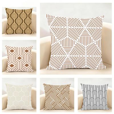 G-Geometrische Muster Kissen Moderne Dekor Kissenbezug Leinen Kissenbezug Weich Für Sofa Bett Wohnzimmer Dekor