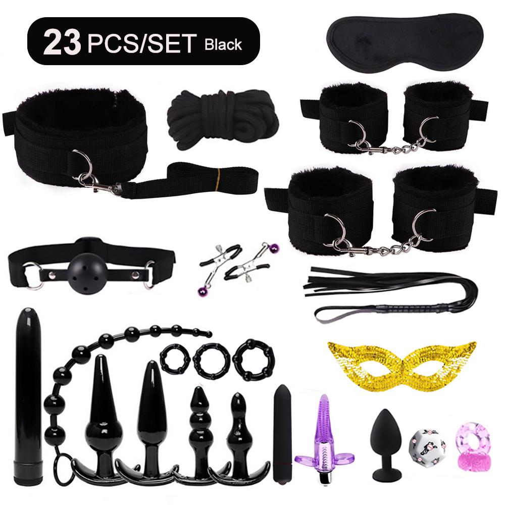 BDSM Bondage Sex Toys for Women Sexy Toys Handcuffs for Session Anal Plug Vibrator Female Erotic Accessories Sexulaes Toys 18