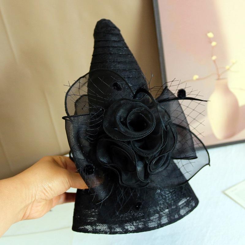 Wind Lace Big Edge Sun Hat Children Summer Elegant Flower Fashion Hepburn Style Sun Hat Sun Protection Beach Hat