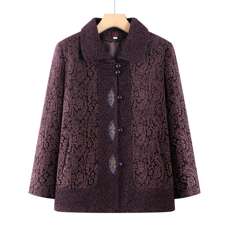 Women's Embroidered Wool Blend Coat