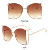Trendy Metal Hollowing Shades UV Protection Travel Beach Eyewear  for Women & Men