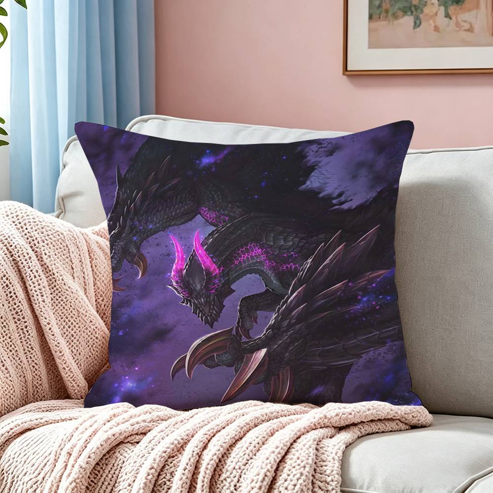 Rathalos Nargacuga Mmonster Hhunter Square Doublesided Printed Pillow Case Bedroom Bedside Pillow Sofa Cushion Cover