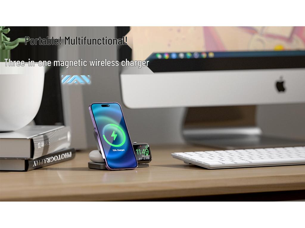 3-in-1 Magnetic Wireless Charger for Apple Devices