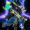 Soft Bullet Toy Gun with Flashing Lights Battle Sounds Kids Cartoon Blaster Toy Safe Colorful Submachine Gun Model Boys Gifts