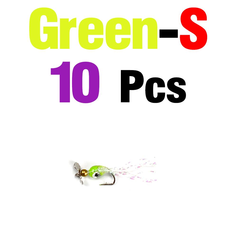 10Pcs Propeller Sequins Fly Bait Rotating Metal Spinner Lures for Fly Fishing Insect Lures Effective Trout And Bass Fishing Lure