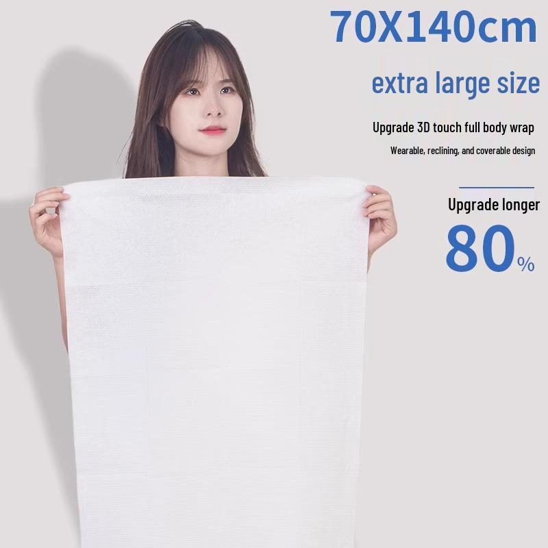 Compressed Pure Cotton Face & Bath Towels: Thick, Enlarged & Individually Packed for Travel