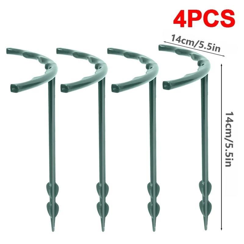 2-12Pcs Plastic Plant Support Pile Frame Greenhouse Arrangement Semicircle Fixed Rod Indoor Flower Plant Vine Climbing Bracket