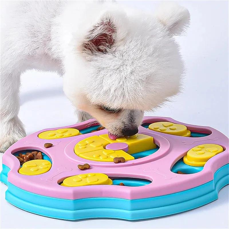 Interactive Dog Puzzle Toy Slow Feeder Bowl Enrichment Game for Puppy IQ Training Slow Eating Food Dispenser Non Slip Pet