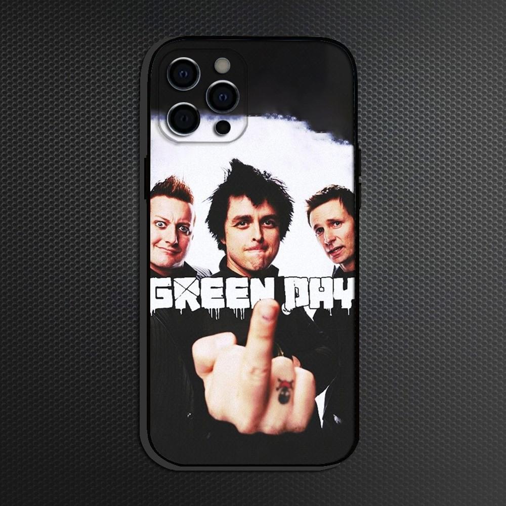 G-Green Band Day Phone Case For iPhone 16,15,14,13,12,11 Plus,Pro Max, Soft Silicone Black Cover