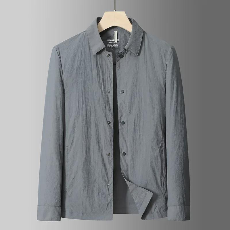 2024 Men's Luxury Light Summer Quick-Dry Sun Protection Casual Lapel Shirt Jacket