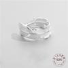 Hot Sale Atmosphere Personality BFCLUB  Silver Color Jewelry High-quality Feather Female Leaf Simple Opening Rings
