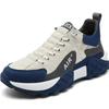 Zapatillas de deporte de suela gruesa para hombre, zapatos de moda para hombre, zapatos vulcanizados versátiles, zapatos con cordones para correr al aire libre, zapatillas antideslizantes para hombre