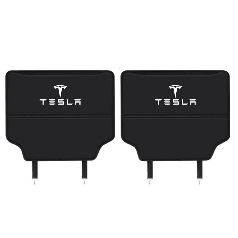 2Pcs Car Seat Anti Kick Pad Protective Cover Auto Accessories For Tesla Model-Y Model-3 Model-X Model-S Cybertruck Roadster