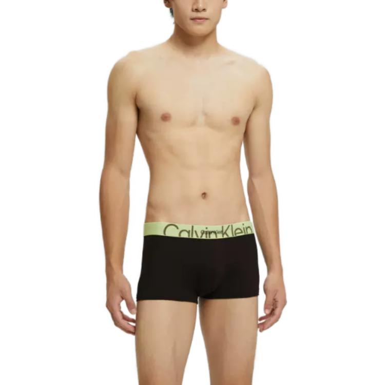 Calvin Klein Double Gravity Band Logo Jacquard Waistband Boxer Shorts Men Underwear Black NB3319-5LC