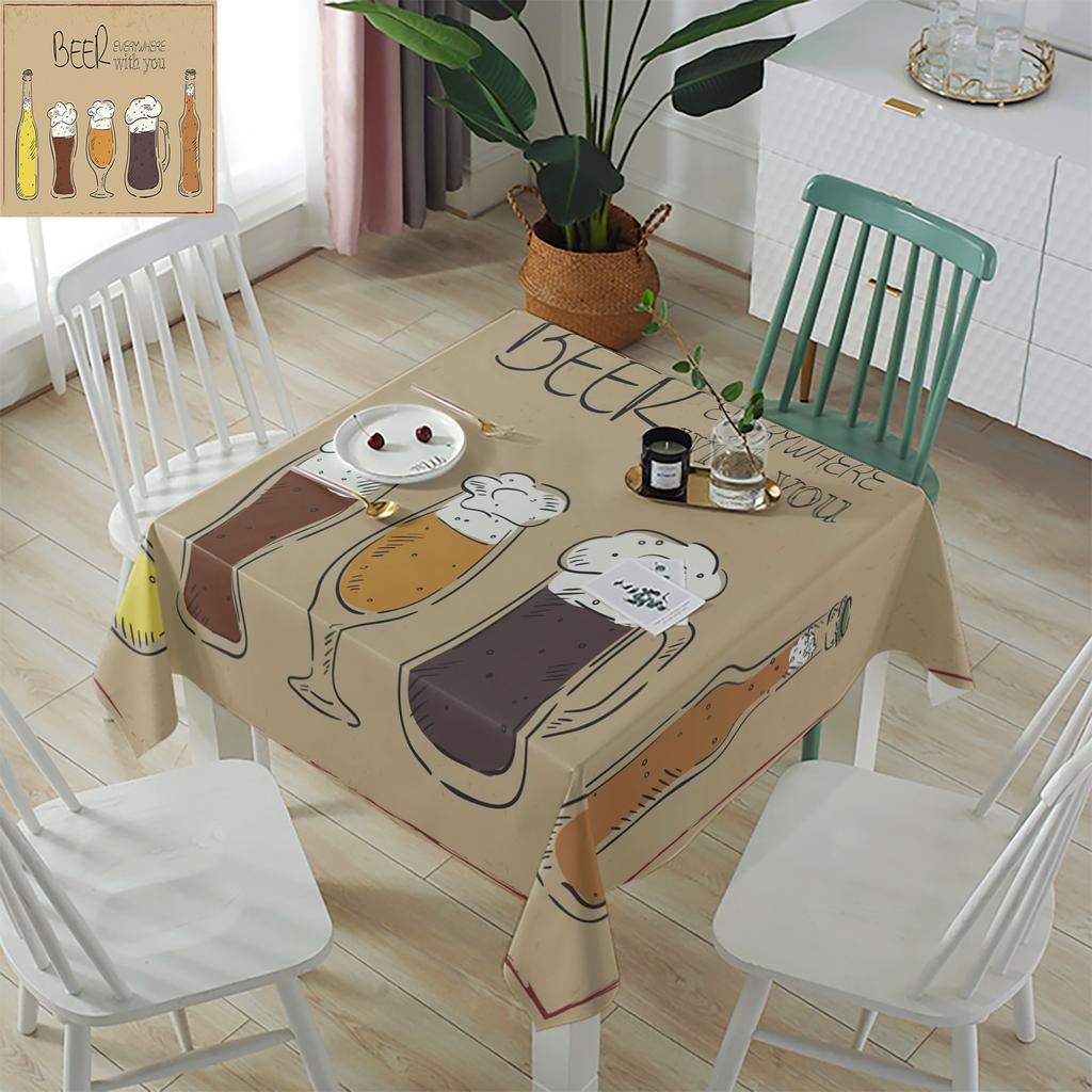Tovaglia rotonda da collezione birra Impermeabile Decorazione tavolo matrimonio Tovaglia Copritavola cucina Sala da pranzo