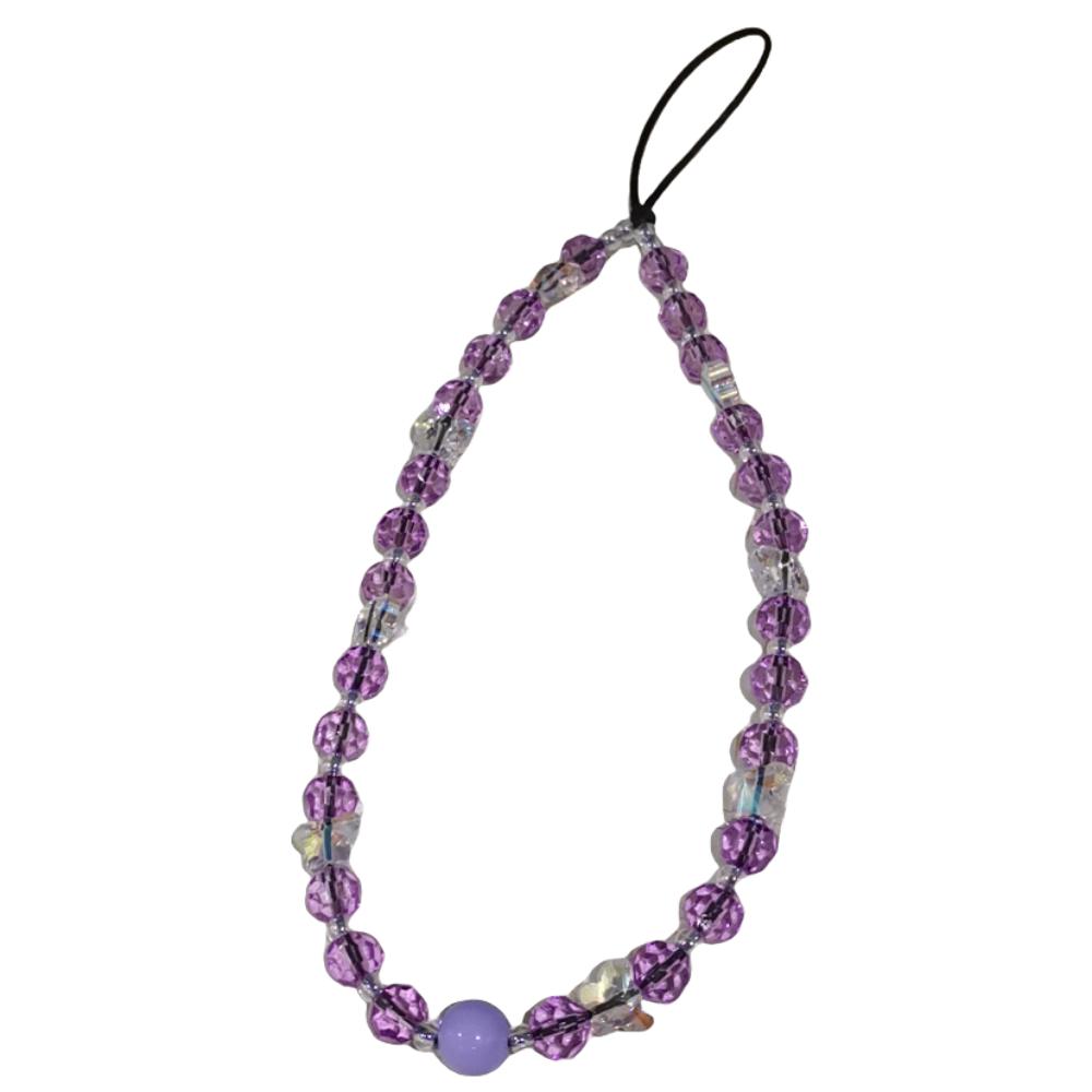 Pearl Crystal Glass Beaded Mobile Phone Chain Phone Wrist Strap Anti-Lost Lanyard Phone Lanyard