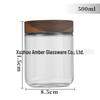 Large Glass Storage Jar with Bamboo Lid, Cereal & Yogurt Container, Sealed Oatmeal Cup