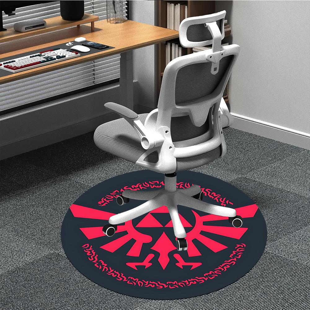 1pc Legend of Zelda Symbols Office Round Area Rug, Under Office Chairs Bedroom Living Room Home Decor  a1016242