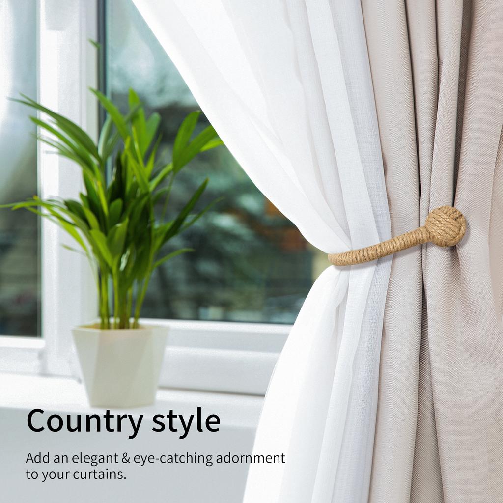 2PCS Wall Mounted Zinc Alloy Curtain Hook Simple Curtain Binding Rope Bedroom Living Room Decoration Curtain Buckle