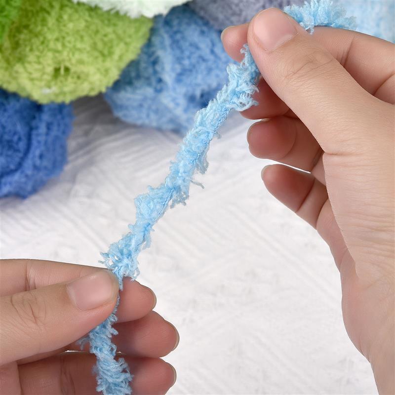 50 g/Bündel Chenillegarn, weicher, dünner Korallensamt-Handtuchfaden zum Stricken, Häkelgarn, Handstricken, Häkeln, DIY-Pullover, Puppen