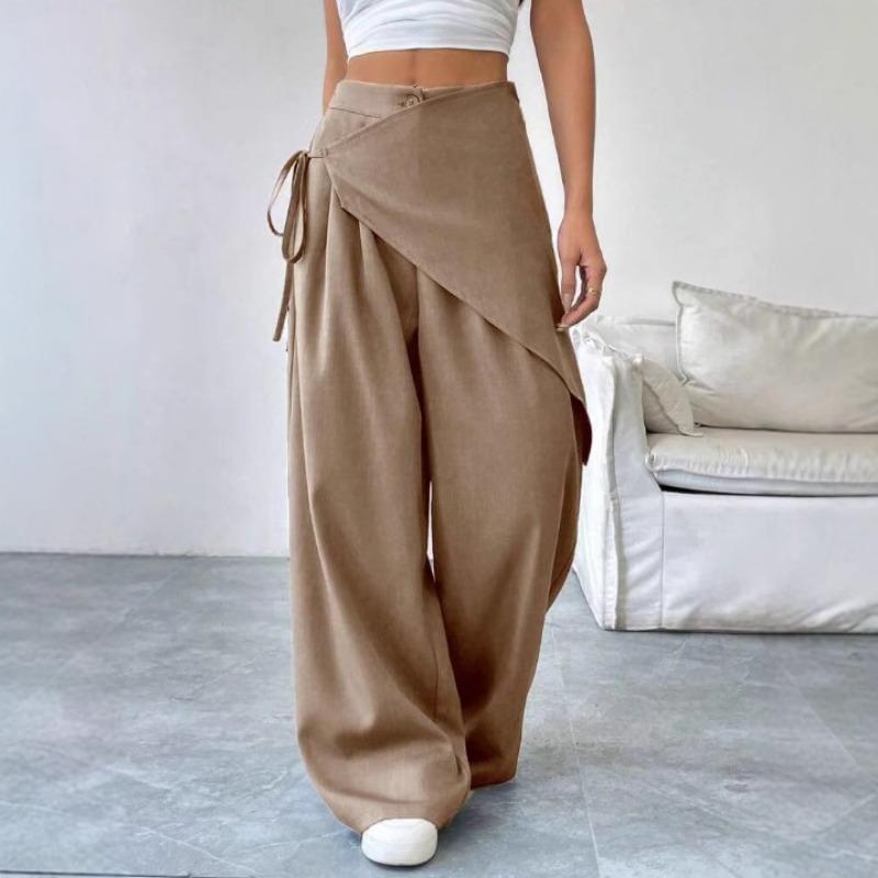 Irregular Suit Women's Loose Thin High-end Capris Wide-leg Pants