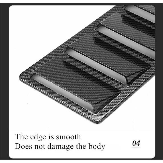 Car Hood Bonnet Vent Air Flow Intake Scoop Side Fender Decor Carbon Fiber Style