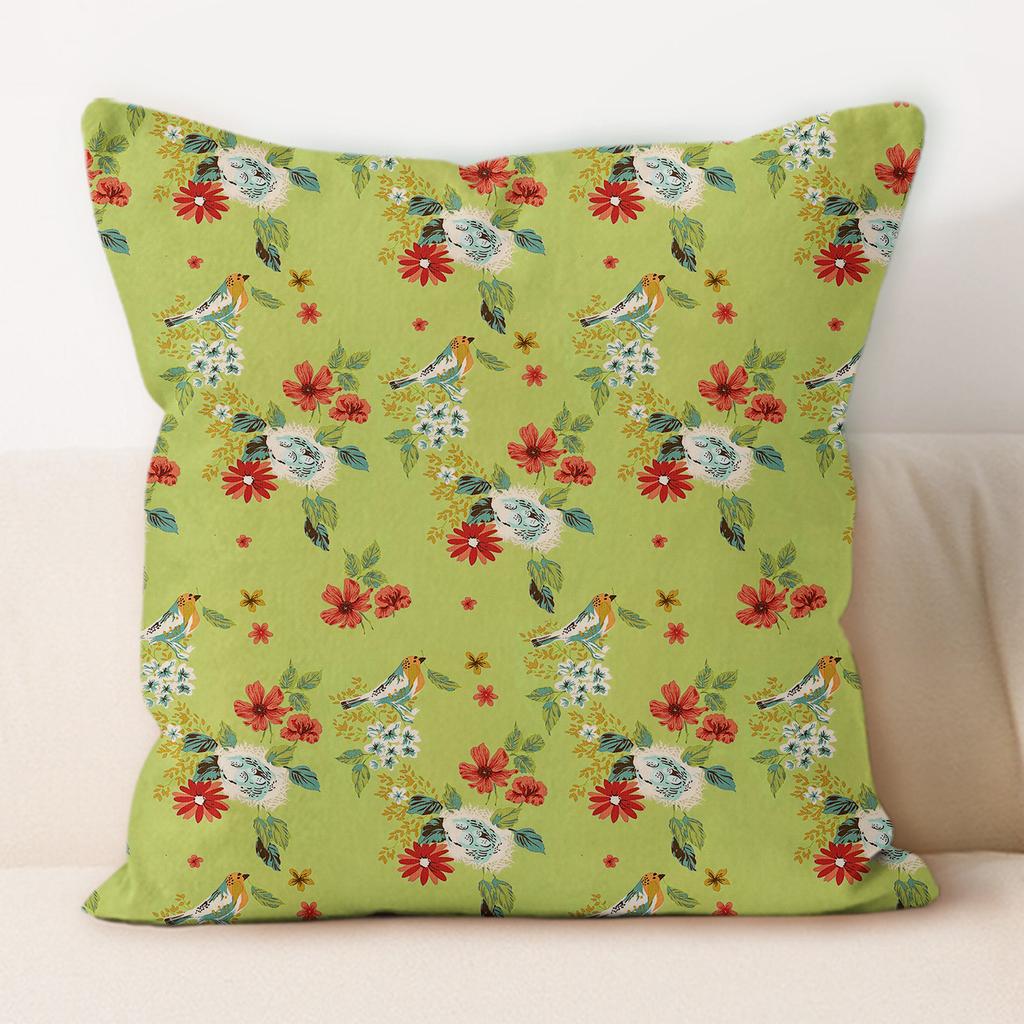Ins Style Retro Floral Pillowcase Soft Fabric Sofa Cushion Cover Bedroom Decor Pillow Case