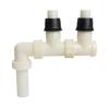 1 Set Double Waste Water Outlet Hose Pipe Adapter Use With Waste Hog Master For Caravan Motorhome RV Drainage Tee Accessories
