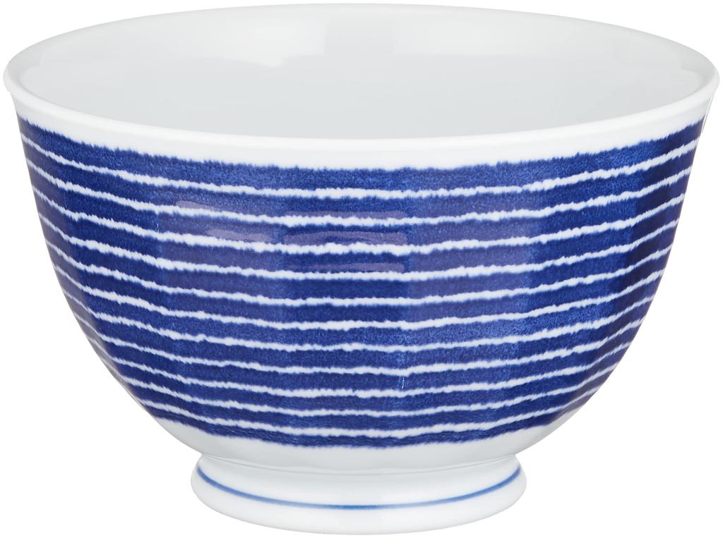 Hasami Ware Lightweight Okonomi Donburi Indigo Indigo Dye Microwave and Dishwasher Made In 32567 Bowl, Aiama, Beveled, Koma-suji, Safe, Japan,