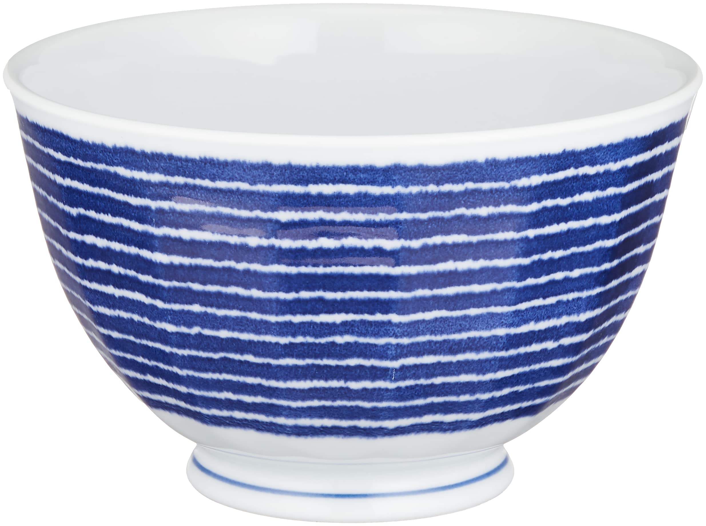 

Hasami Ware Lightweight Okonomi Donburi Indigo Indigo Dye Microwave and Dishwasher Made in 32567 Bowl, Aiama, Beveled, Koma-suji, Safe, Japan,