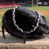 Dreifache Seil Baseballkette, Geflochtenes Seildesign Baseballkette mit Edelstahl Kreuzweg Anhänger, Teamgeist Geschenk Sportzubehör