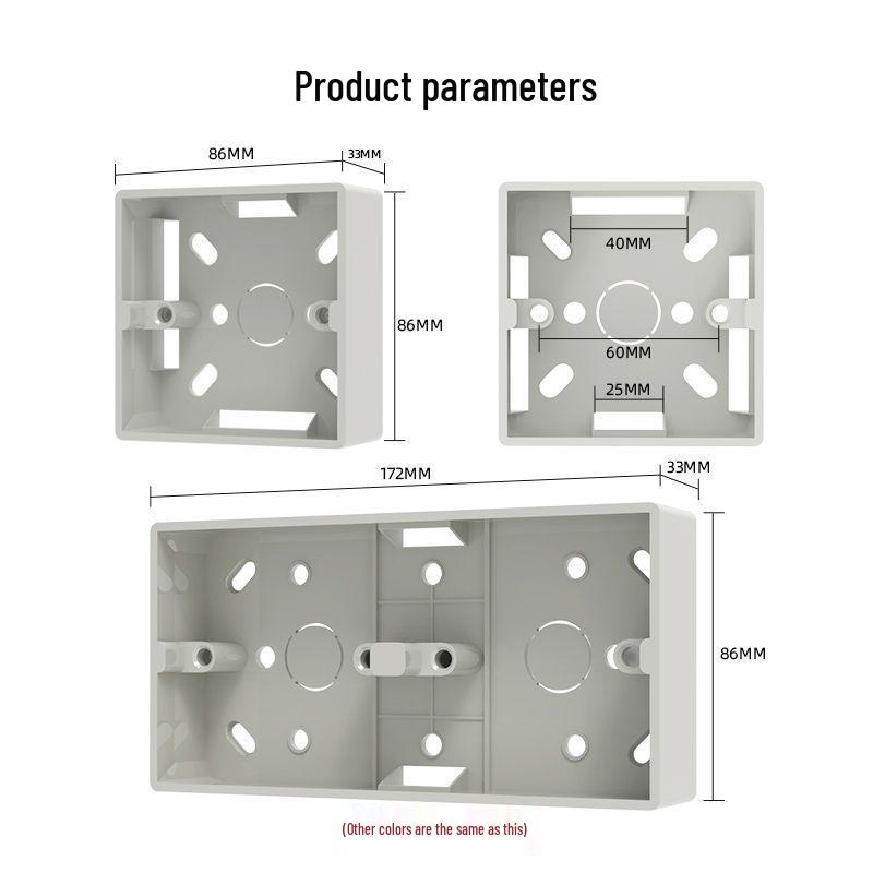 Type 86 Surface Mount PVC Junction Box for Concealed Wiring