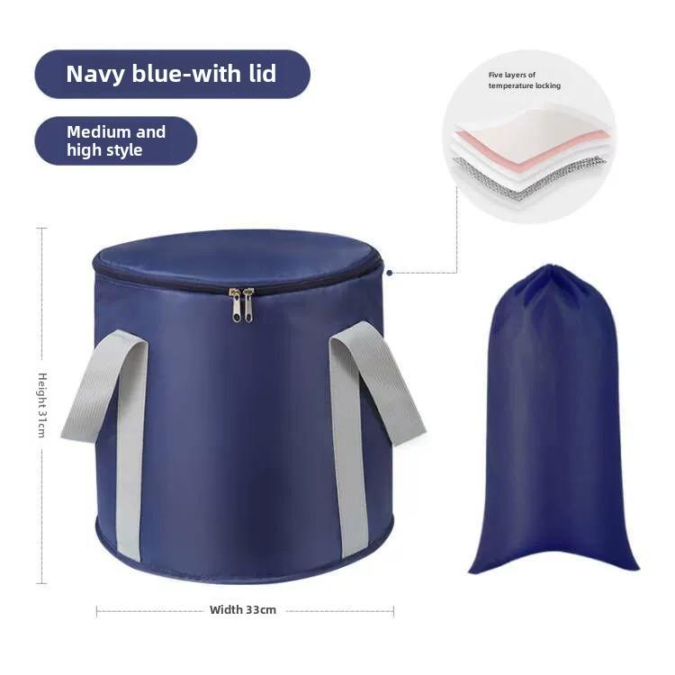 Cadă de călătorie pliabilă pentru picioare: Design portabil, izolat, extra-adânc pentru acoperirea gambelor; Soluție multifuncțională pentru baie de picioare acasă.