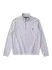 Herren Trendy Fleece-gefütterter Half-Zip Hoodie, Stehkragen mit RL Pony-Stickerei, Lässiger Frühjahrs-/Herbststil.