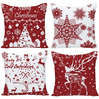 Christmas Themed Pillowcases Car Accessories Office Santa Claus Living Room Sofa Home Pillowcases