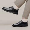 Classic Business Men's Shoes gentleman retro style Daily office dress up party Black Brown genuine leather adult shoes Hot