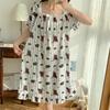 Women's Plus Size Ice Silk Nightdress - Summer Over-the-Knee, High-End, Loose Fit, Thin Section for Sizes Up To 300 Jin